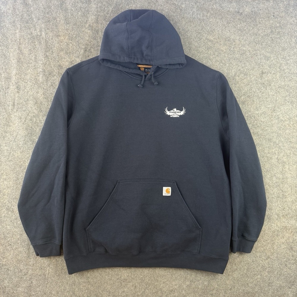 Carhartt K121 Hoodie XXL Tall Mens Navy Original Fit Pullover Fleece Workwear